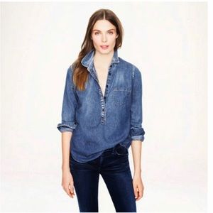 Chambray Pullover Button Collared - One Pocket